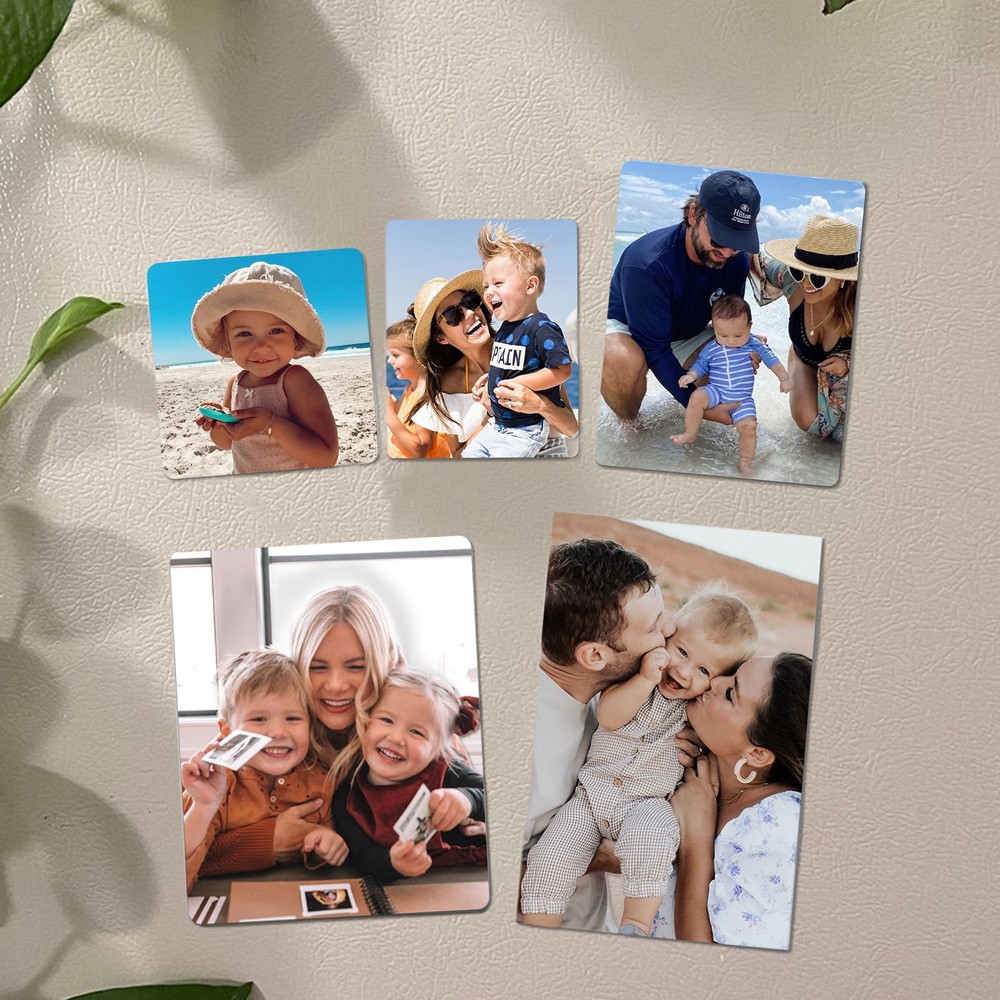 Imán de nevera personalizado con foto, imán de foto personalizado, impresión de vacaciones familiares, regalo único, imán de nevera de vacaciones, regalo para mamá/papá