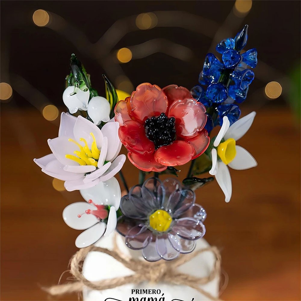 Flor de cristal personalizada para el mes de nacimiento, regalos únicos para mamá, abuela, ideas de regalo para el Día de la Madre