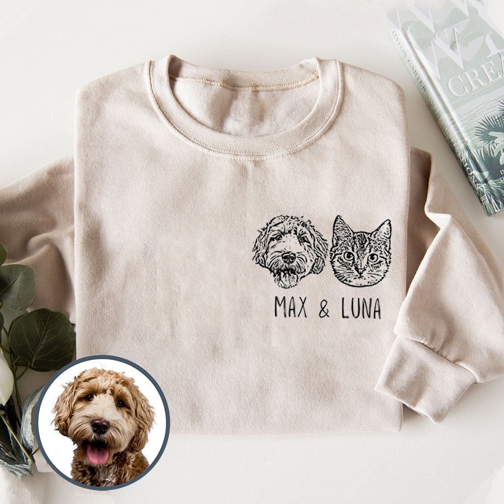 Sudadera personalizada para mascotas con cara de perro. Regalos únicos para dueños de perros. Regalos conmemorativos para mascotas
