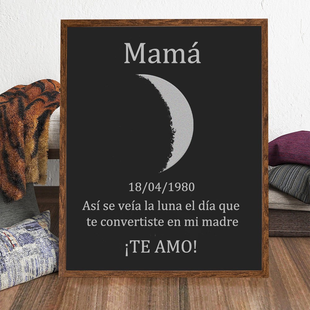 Signo de madera de fase lunar para regalo del día de la madre Regalos personalizados para mamá