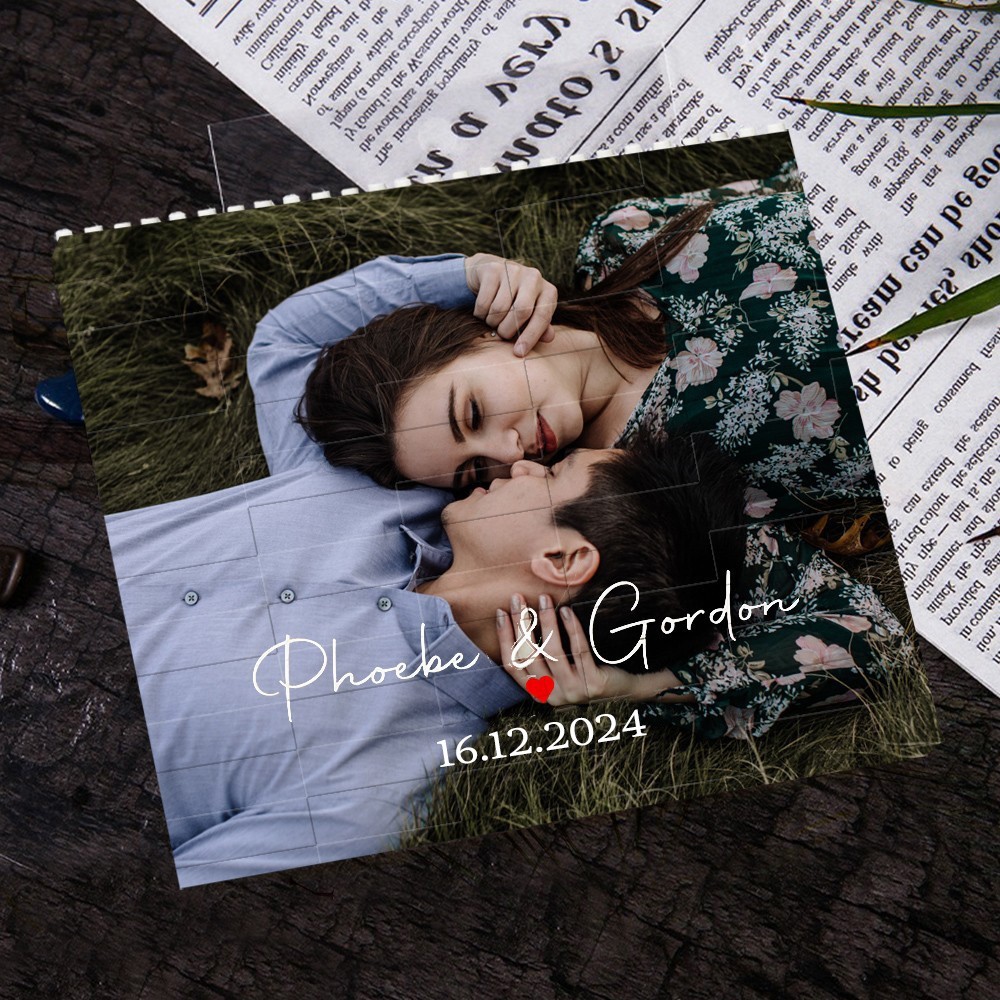 Rompecabezas de Bloques de Fotos Personalizado, Rompecabezas Único, Regalos para Parejas, Regalos de Aniversario para Él, Ideas de Regalos de San Valentín