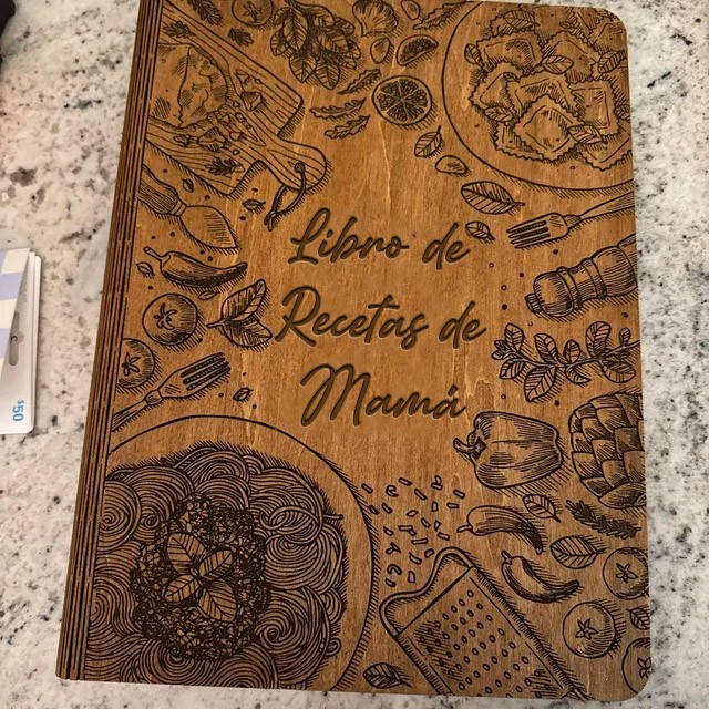 Libro de recetas de mamá de madera Carpeta de libros de cocina personalizada Regalos personalizados para mamá Ideas de regalos para el día de la madre