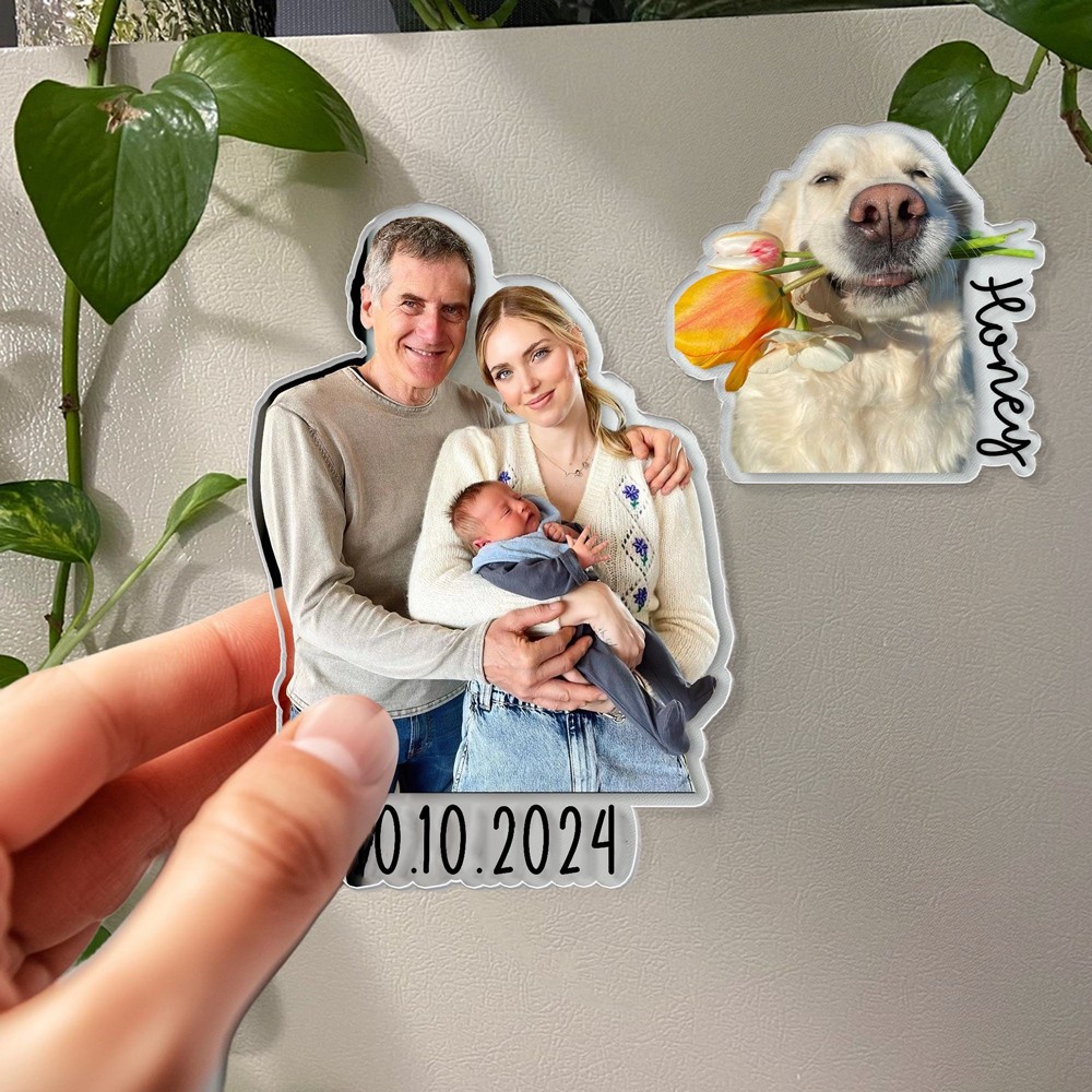 Regalo personalizado para el Día del Padre, imán con foto personalizado, regalo único con foto para papá e hijos, imán con foto familiar, regalo con foto para abuelo.