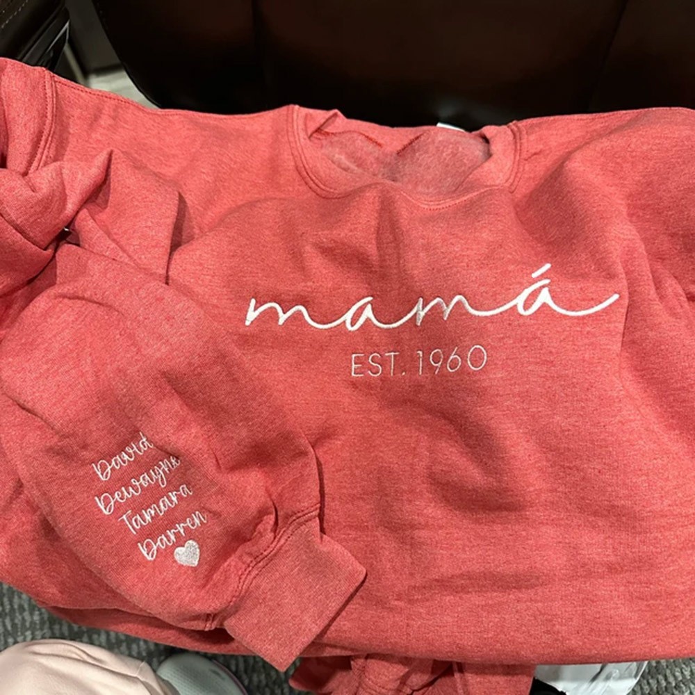 Sudadera con capucha bordada personalizada para mamá: un regalo sincero para mamá, abuela, ideas de regalo para el Día de la Madre