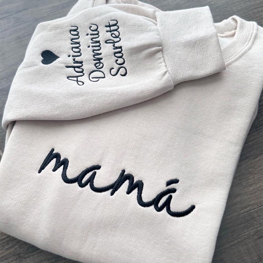Sudadera con capucha bordada personalizada para mamá: ideas perfectas para regalar en el Día de la Madre