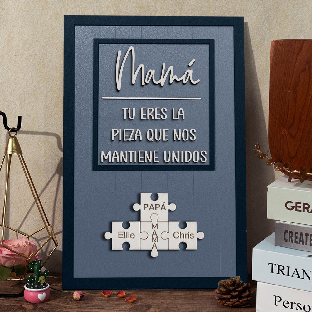 Letrero de madera personalizado para mamá con nombres de niños. Regalos únicos para mamá, abuela, ideas de regalo para el Día de la Madre.