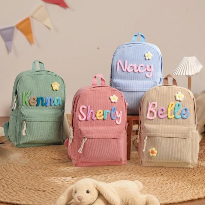 Mochila infantil personalizada con nombre - Mochila escolar personalizada para niños pequeños - Regalo de vuelta al cole para niños - Regalos únicos para niñas y niños.