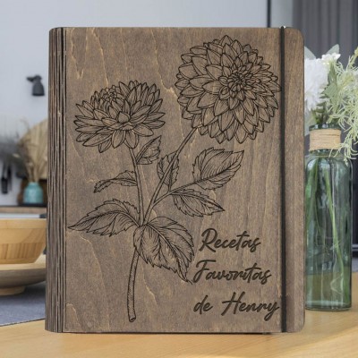 Libro de recetas personalizado en blanco, carpeta de libros de cocina personalizados, regalos para mamá, abuela, ideas de regalos para el día de la madre