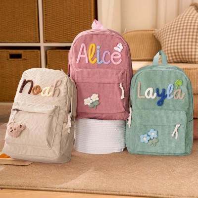 Mochila infantil personalizada con nombre - Mochila escolar personalizada para niños pequeños - Regalo de vuelta al cole para niños - Regalos únicos para niñas y niños.
