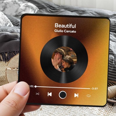 Álbum de fotos y música de Spotify personalizado, imán para nevera, regalo de aniversario para parejas, regalos de Navidad.