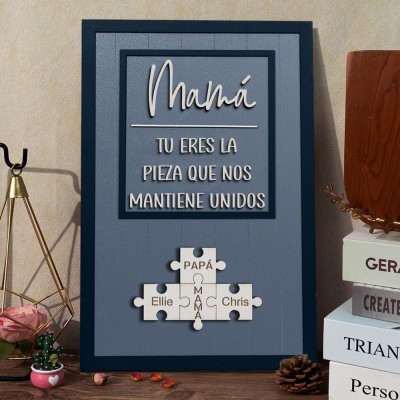 Letrero de madera personalizado para mamá con nombres de niños. Regalos únicos para mamá, abuela, ideas de regalo para el Día de la Madre.
