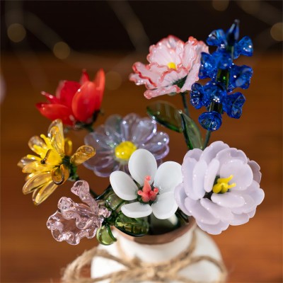 Flor de cristal personalizada para el mes de nacimiento, regalos únicos para mamá, abuela, ideas de regalo para el Día de la Madre