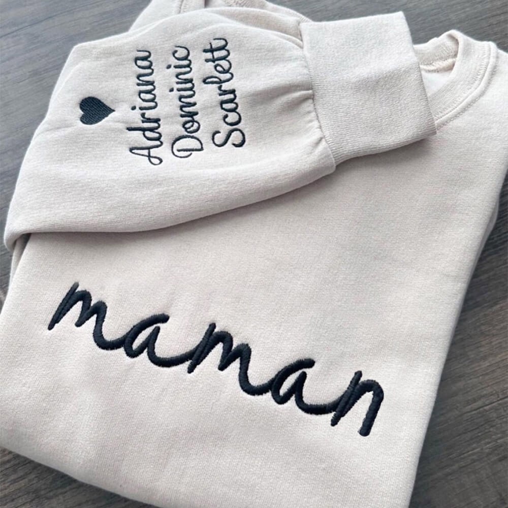 Sweat à capuche personnalisé brodé pour maman Idées cadeaux parfaites pour la fête des mères