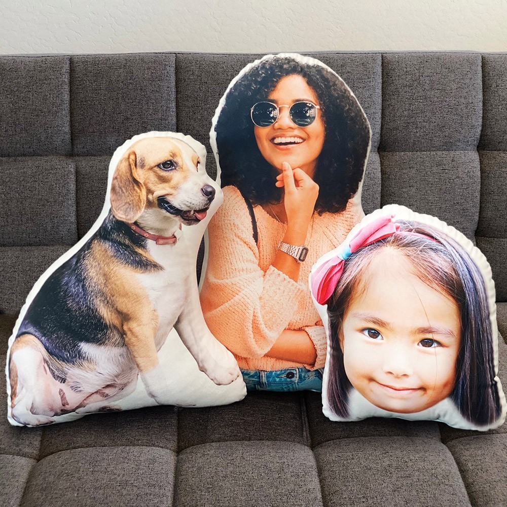 Coussin Portrait 3D en Forme Personnalisée Idées de Cadeau Commémoratif Cadeau pour la Famille