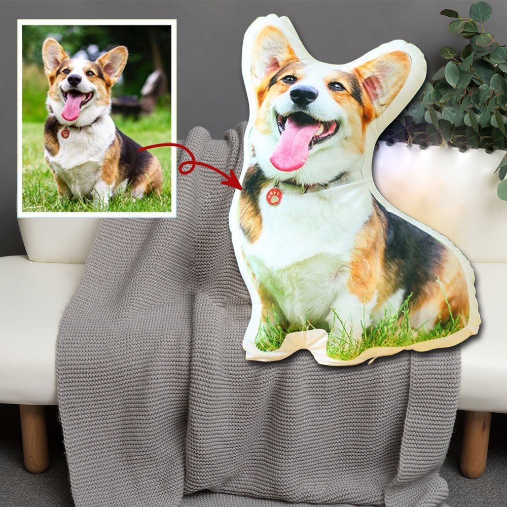 Oreiller avec Photo Complète d'Animal Personnalisé Oreiller Portrait 3D Sur Mesure Cadeau Amusant pour Amateur d'Animaux