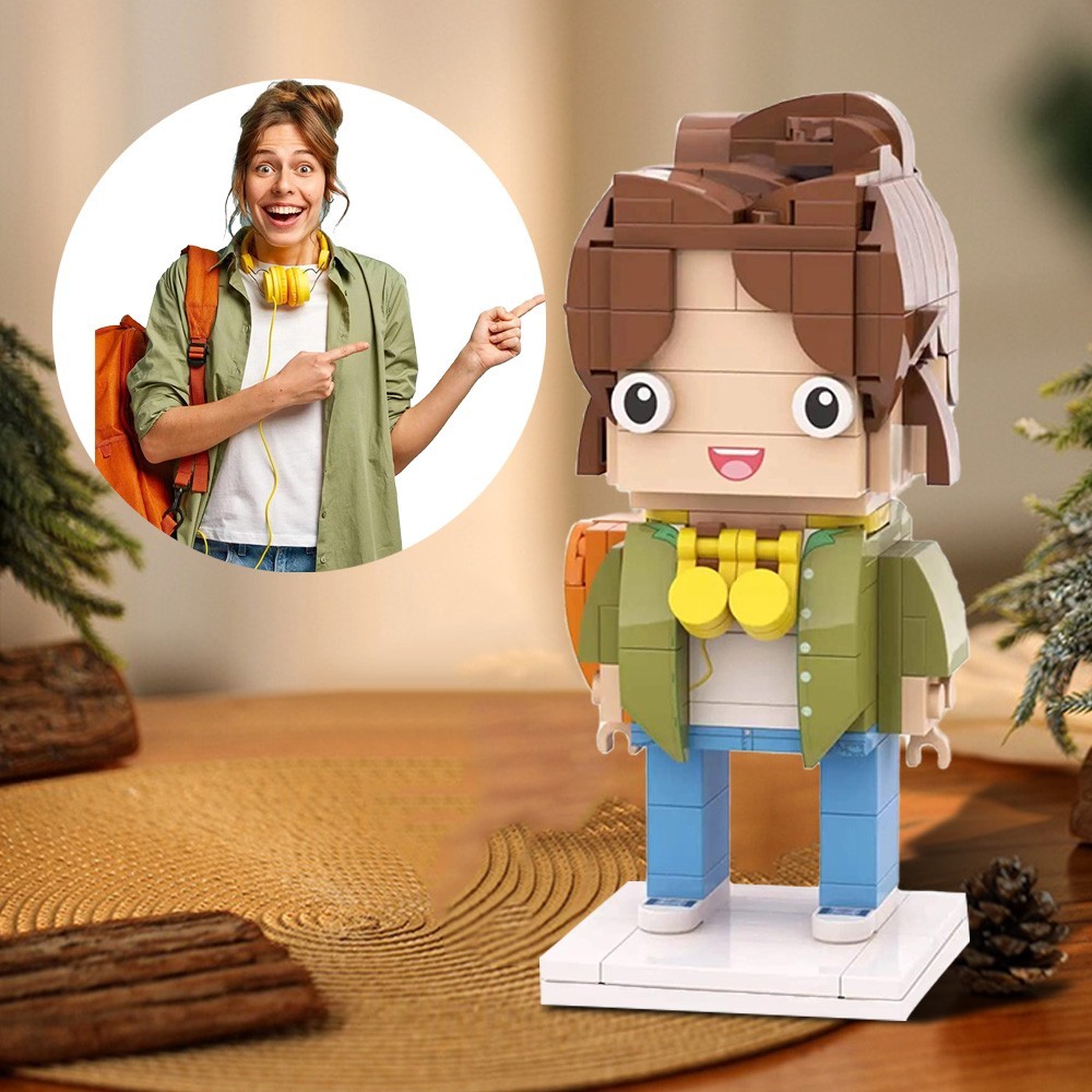 Figurines Personnalisées en Brique Représentant le Corps Entier à partir d’une Photo - Idées Cadeaux pour Enfants Cadeaux d’Anniversaire Uniques