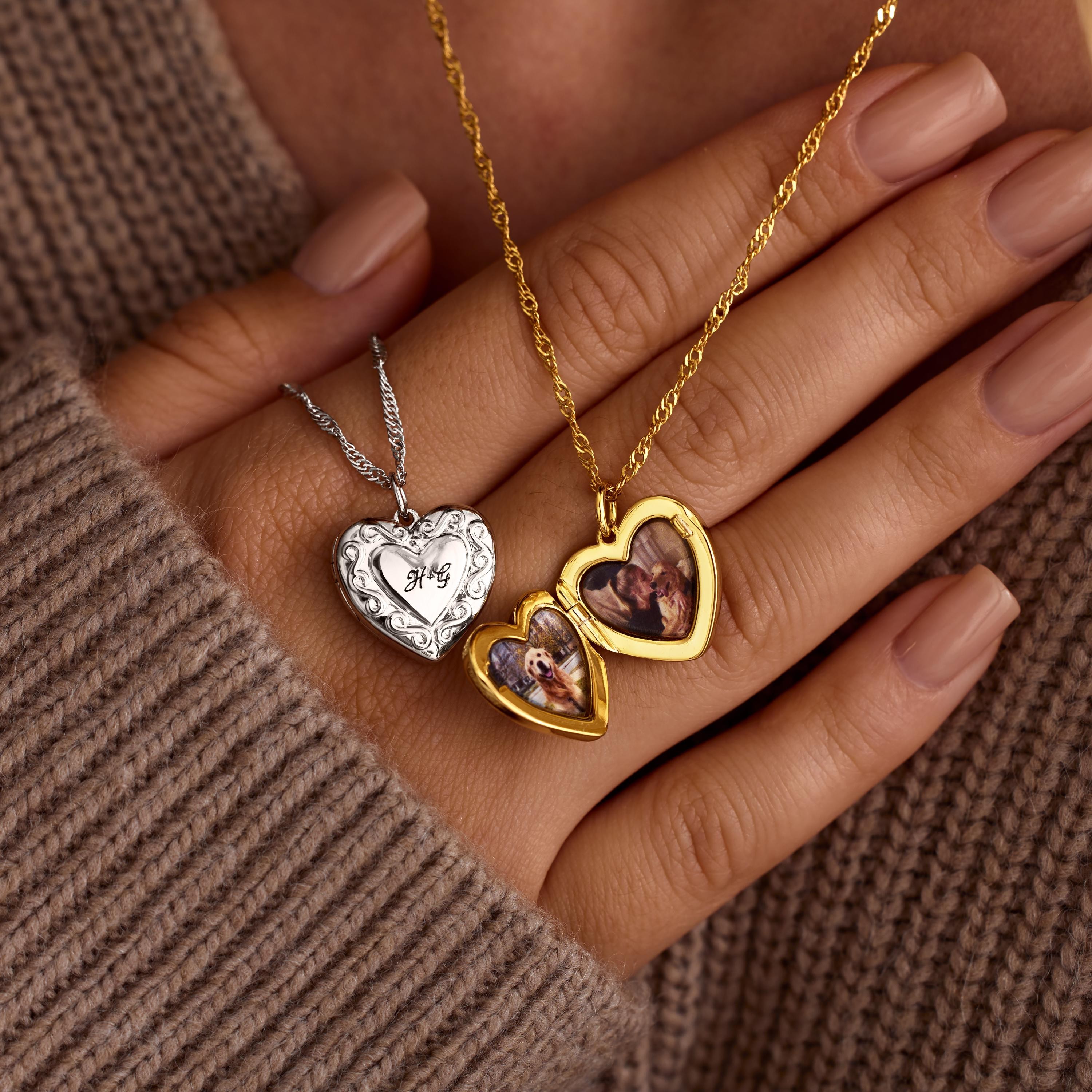 Collier avec Photo Personnalisé Cadeaux Commémoratifs Personnalisés Cadeaux pour vos Proches Cadeaux pour Grand-mère et Maman