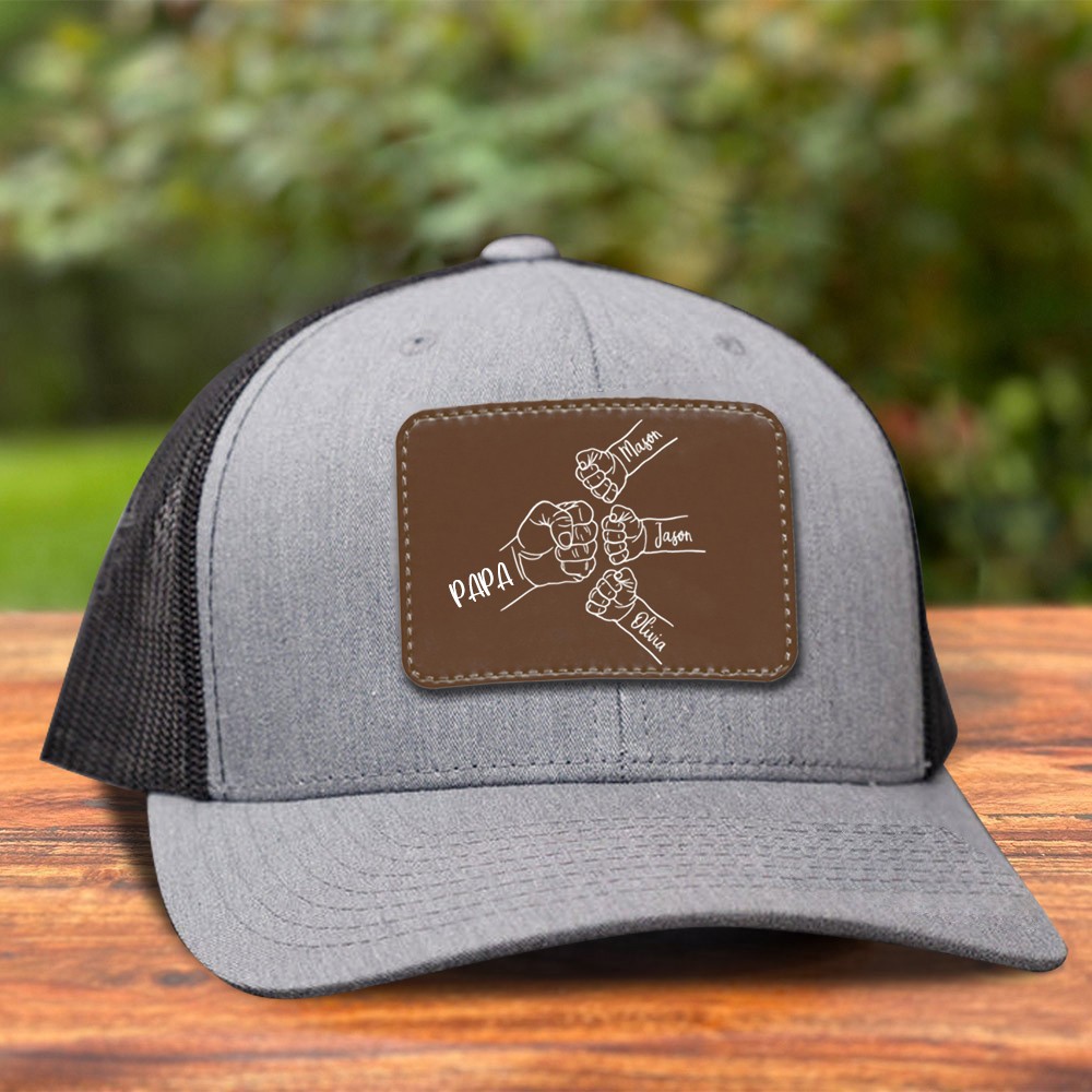 Chapeau personnalisé pour papa avec noms d'enfants, cadeau pour la fête des pères