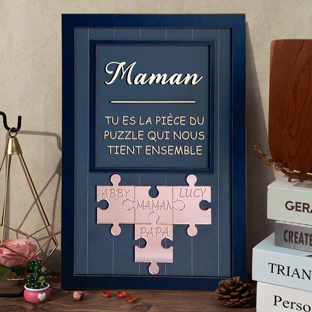 Pièce de puzzle personnalisée pour maman qui nous tient ensemble, cadeaux pour la fête des mères