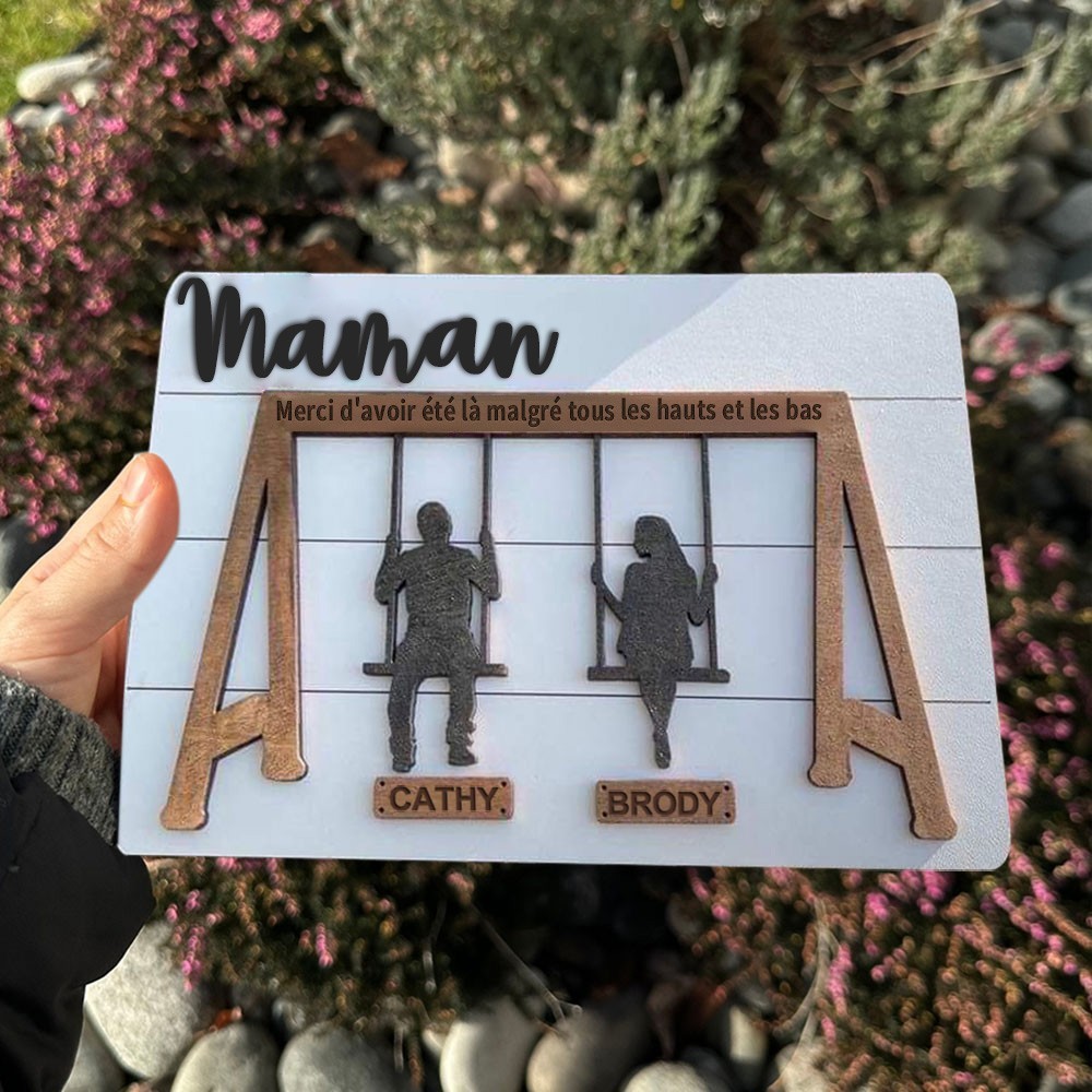 Panneau de balançoire personnalisé, cadeaux souvenirs pour maman, idées de cadeaux pour la fête des mères