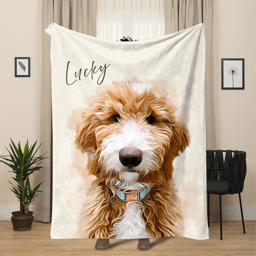 Couverture photo personnalisée pour chien avec son nom Cadeau idéal pour les amoureux des animaux Idée cadeau de Noël