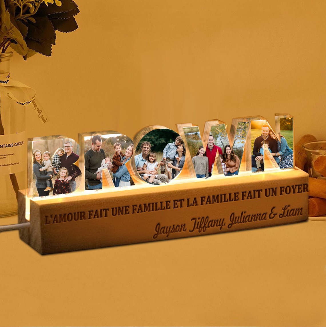 Luminaire Photo Collage de Couple Sur Mesure Idées Cadeau d'Anniversaire de Mariage Cadeaux de Saint-Valentin pour Elle et Lui