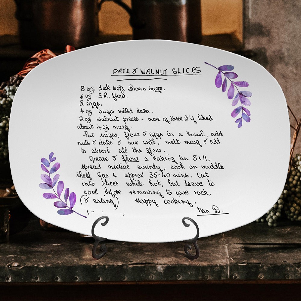 Plateau de recettes manuscrites personnalisées Cadeaux uniques pour maman grand-mère