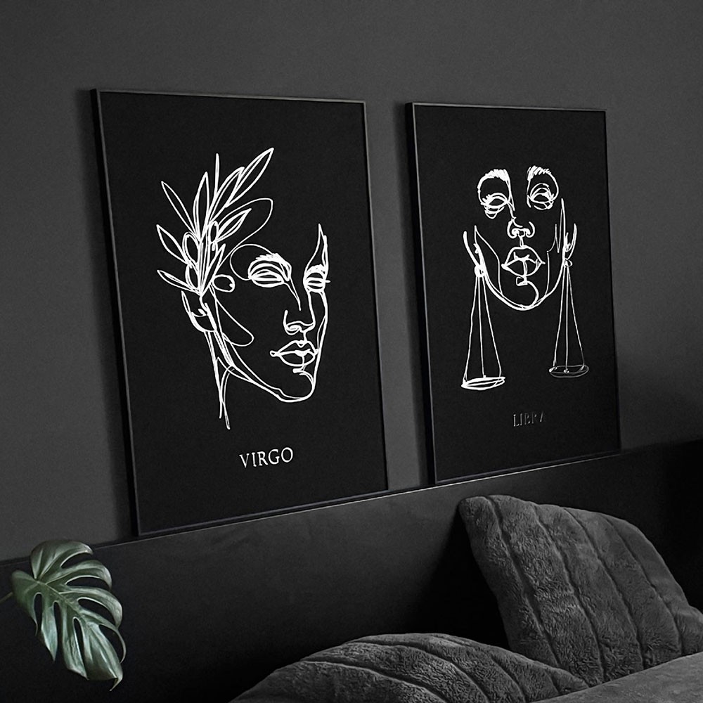 Impression d'art sur le signe du zodiaque Décoration d'intérieur Idées cadeaux uniques