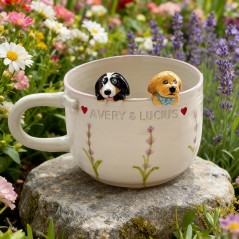 Tasse personnalisé avec figurine d'animal de compagnie Cadeaux pour les propriétaires de chiens Cadeaux pour les amoureux des animaux