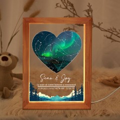 Veilleuse Personnalisée avec Carte du Ciel par Date Carte du Ciel Cadeaux pour Couple Idées Cadeaux pour Anniversaire Cadeau de Noël