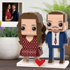 Figurines Personnalisées en Brique Représentant un Couple en Pied Cadeaux Personnalisés pour les Couples Cadeau d'Anniversaire Unique pour Votre Femme