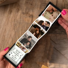 Album Photo à Tiroir Personnalisé Cadeaux 1er Anniversaire pour Femme Mari Cadeau Saint-Valentin pour Couples