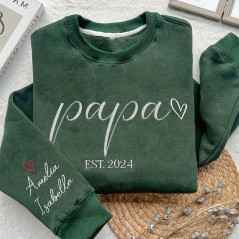 Sweat à capuche brodé personnalisé pour papa, cadeau familial pour papa, idées cadeaux pour la fête des pères