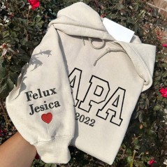 Sweat à capuche brodé personnalisé pour papa Cadeaux uniques pour la fête des pères Idées de cadeaux d'anniversaire