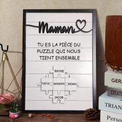 Pièce de puzzle personnalisée pour maman qui nous tient ensemble, cadeaux pour la fête des mères