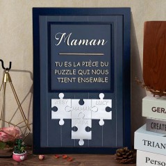 Panneau de pièces de puzzle personnalisé pour maman, avec noms, idées cadeaux souvenirs pour maman