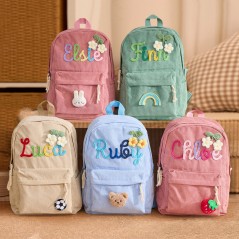 Sac à dos personnalisé pour enfants avec nom sac d'école personnalisé pour tout-petits cadeau de rentrée scolaire pour enfants