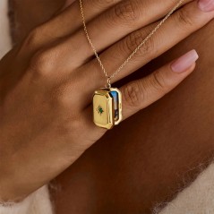 Collier médaillon photo personnalisé avec pierre de naissance, cadeau d'anniversaire pour elle, cadeau commémoratif