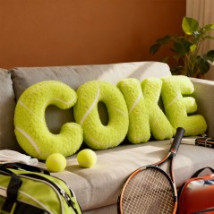 Coussins personnalisés sur le thème du tennis, formant votre nom cadeau de Noël pour les passionnés de tennis
