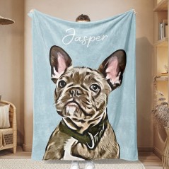 Couverture photo personnalisée pour chien avec son nom Cadeau idéal pour les amoureux des animaux Idée cadeau de Noël