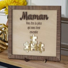Personnalisé maman Puzzle signe avec des noms pièce qui nous tient ensemble cadeaux souvenirs pour maman fête des mères idées cadeaux