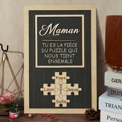Pièce de puzzle personnalisée pour maman qui nous tient ensemble, cadeaux pour la fête des mères
