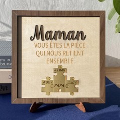 Personnalisé maman Puzzle signe avec les enfants noms fête des mères idées cadeaux cadeaux pour maman grand-mère