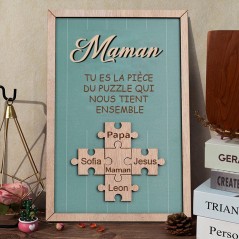 Pièce de puzzle personnalisée pour maman qui nous tient ensemble, cadeaux pour la fête des mères
