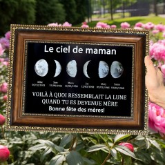 Cadre photo personnalisé avec phases de lune et prénoms d'enfants, cadeau pour maman, grand-mère, nouvelle maman, fête des mères