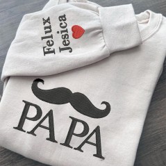 Papa personnalisé sweat brodé sweat à capuche avec barbe idées cadeaux uniques fête des pères