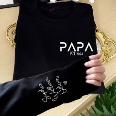 Sweat-shirt à capuche brodé personnalisé Papa Cadeau pour papa Idées cadeaux uniques pour la fête des pères