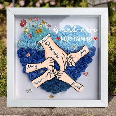 Maman nous t'aimons main dans la main boîte à fleurs cadeaux personnalisés pour maman cadeaux uniques pour la fête des mères