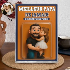 Photo personnalisée papa et enfants Figure d'action bloc acrylique cadeaux uniques pour papa cadeau de la fête des pères