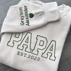 Sweat à capuche brodé personnalisé pour papa avec les noms des enfants Idées cadeaux uniques pour la fête des pères
